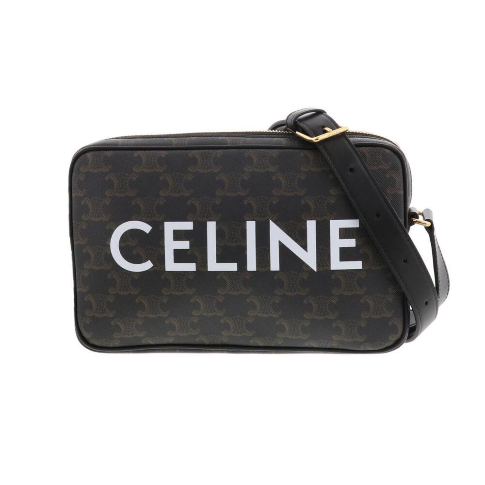 CELINE Triomphe Messenger Bag Shoulder Black